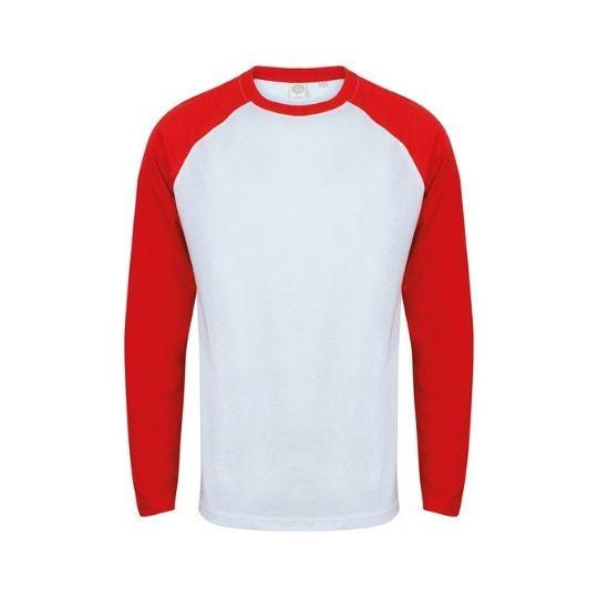 X5CAPE Customisable Skate Long Sleeve - Red & White-x5Cape