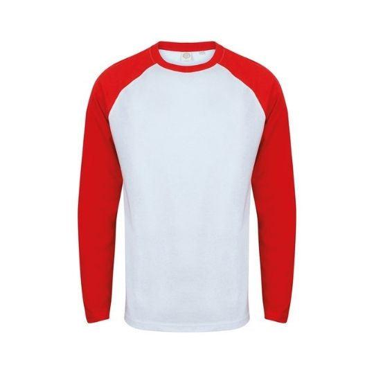 X5CAPE Customisable Skate Long Sleeve - Red & White-x5Cape