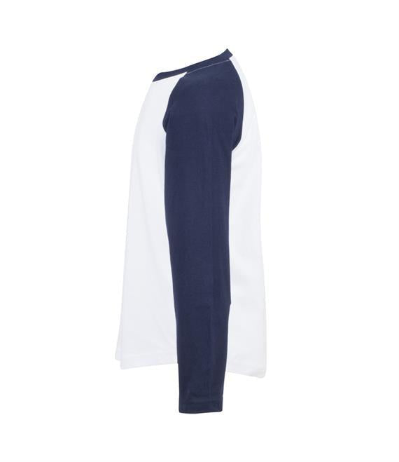 X5CAPE Customisable Skate Long Sleeve - White & Navy-x5Cape