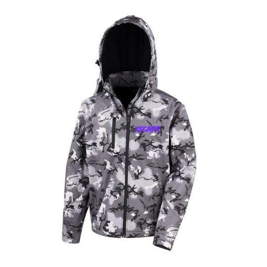 X5CAPE Snow Camo Soft Shell Full Zip Jacket-x5Cape
